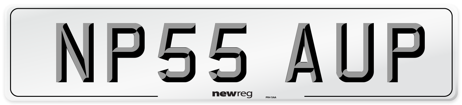 NP55 AUP Number Plate from New Reg